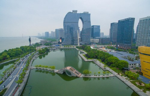 杭州惊现奇葩建筑“杭州印”