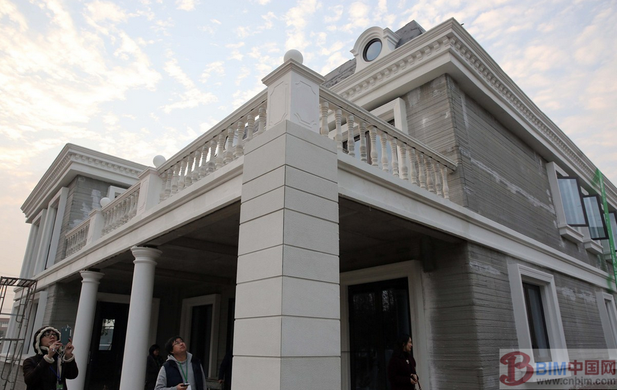 上海赢创3D打印出全球首个完整别墅和5层高的楼房