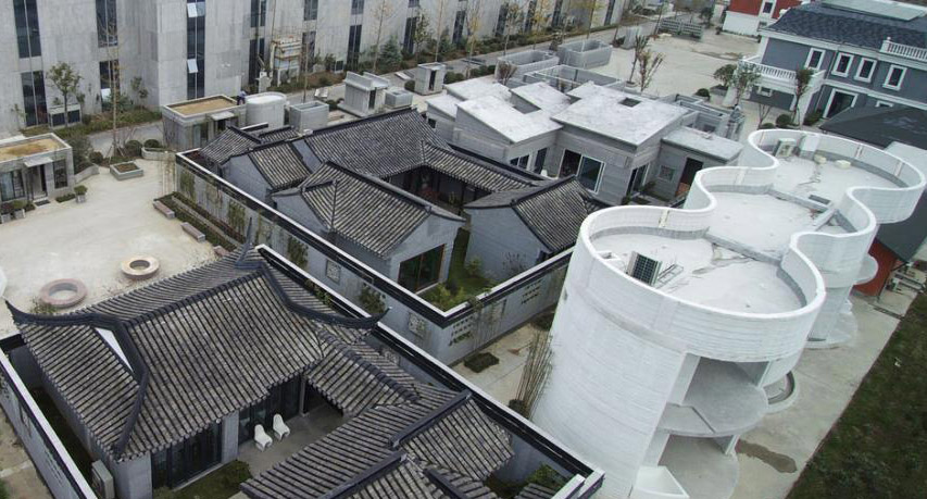 江苏多栋3D打印建筑构建迷你“小镇”