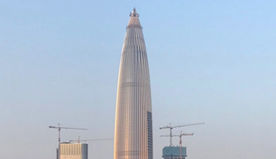 KPF的深圳子弹形摩天楼接近完成   