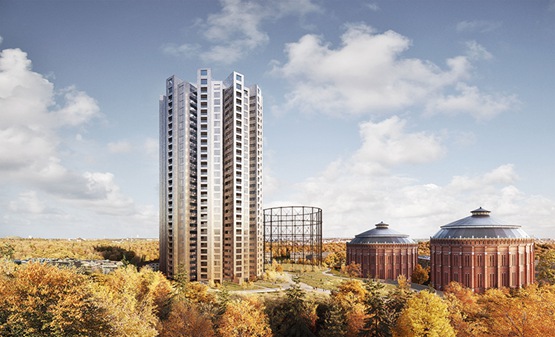 赫尔佐格-德梅隆展示斯德哥尔摩“煤气罐”住宅